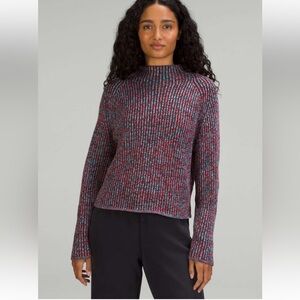 Lululemon Cotton-Cashmere Blend Mock Neck Sweater Size 10